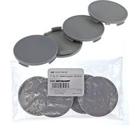 Lot de 4 cache-moyeux de 64 mm - Gris - Plat - Pour Alutec Rial Anzio