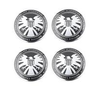 Lot de 4 cache-moyeux en alliage d'aluminium - Noir