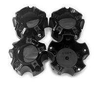 Lot de 4 Cache-moyeux Roue (diamètre extérieur 112 mm/4,41"), diamètre intérieur 95 mm/3,74", compatibles avec Les LG0805-13 WX02FB WX02 (114,3-127-5H), boulons Rechange, Accessoires Voiture(Black)