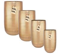 Lot De 4 Cache-Pots En Aluminium Doré 81 Cm Fait Main Oriental