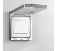 Lot de 4 cache-prises étanches élégants et fonctionnels conçus spécifiquement pour 86 types (gris)