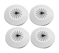 Lot de 4 cache-trous muraux pour plaque de tuyauterie et bagues de câble en polypropylène résistant au gel et à la chaleur pour plomberie et conduits d'air (46 mm)