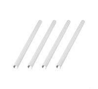 Lot de 4 cache-tuyaux de radiateur 15 mm de diamètre, 200 mm, 300 mm, 500 mm de longueur réglable en plastique pour système de chauffage domestique, noir, blanc, chromé (blanc, 300 mm)