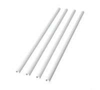 Lot de 4 cache-tuyaux de radiateur 15 mm de diamètre, 200 mm, 300 mm, 500 mm de longueur réglable en plastique pour système de chauffage domestique, noir, blanc, chromé (blanc, 500 mm)