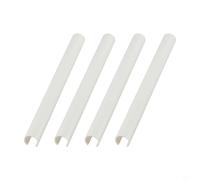 Lot de 4 cache-tuyaux de radiateur de 15 mm de diamètre à longueur réglable en plastique pour dissimuler les tuyaux de chauffage (blanc, 200 mm)