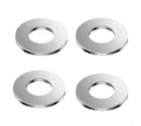 Lot de 4 cache-tuyaux en acier inoxydable avec design fendu et dos, adaptés pour couvrir les tuyaux dans des environnements résidentiels ou commerciaux (diamètre intérieur de l'alésage 2,4 cm)