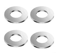 Lot de 4 cache-tuyaux en acier inoxydable - Design en deux parties - Dos solide pour un ajustement sûr - Résistant à la rouille - Facile à installer pour dissimuler le robinet de douche ou les tuyaux