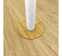 Lot de 4 cache-tuyaux en chêne naturel pour sols solides, en bois d'ingénierie et stratifiés, colliers de tuyau de radiateur de 15 mm, autocollants, placage chêne véritable, profil fin et moderne