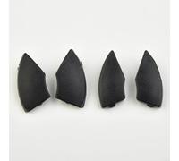 Lot de 4 caches de boutons d'autoradio, pour Fiat 500 - Noir - Accessoires d'intérieur de tableau de bord - Kit de pièces de rechange compatibles avec modèles à partir de 2008