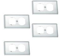 Lot de 4 caches de prise d'interrupteurs muraux standard pour interrupteurs muraux - Plaques frontales faciles à utiliser