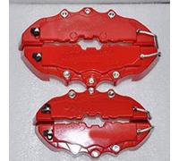 Lot de 4 caches d'étrier de frein universels 3D style Brembo rouge arrière et avant pour Mazda VW Benz Audi BMW Dimensions : 9,4488 x 2,4409 et 7,4803 x 2,0472 pouces