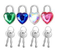 Lot de 4 cadenas de haute sécurité personnalisés avec clés pour verrouillage - Petit cadenas durable pour abri de jardin, entrepôt, garage, jardin, portail