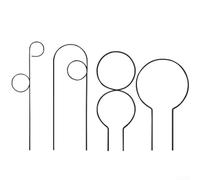 Lot de 4 cadres d'escalade en fer pour plantes grimpantes d'intérieur et d'extérieur, support résistant à la rouille avec insertion de terre, pour les amateurs de jardin (quatre ensembles de noirs)