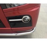 Lot de 4 cadres ronds en acier inoxydable pressé pour phare antibrouillard + barre compatible avec Actros MP4-MP5