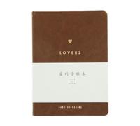 Lot de 4 cahiers simples d'amour à couverture rigide pour bureau Marron terre