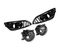 Lot de 4 calandres de pare-choc avant en maille nid d'abeille noir brillant pour Fiesta Mk7 Zetec S 2012-2017 Étanche A La Poussière