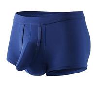 Lot de 4 caleçons boxeurs pour homme avec nez d'éléphant classique slutty Jockstrap rehausseur de tronc d'éléphant Boxer Boxer Slip Slip Slip respirant Running Sports exotiques Léger, bleu, L