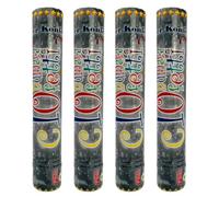 Lot de 4 canons à confettis de 30 cm avec une hauteur d'effet de 5 m - Lanceur de confettis, bombe à confettis, canon à confettis pour mariage, anniversaire, célébration, réveillon du Nouvel An, fêtes