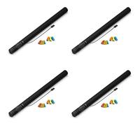 Lot de 4 Canons à Confettis Électriques Multicolor 80 cm - Compatible avec Machine à Confettis, Portée 14m - Idéal pour Soirées & Événements - ZENDA CLUB®