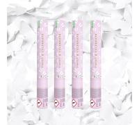 Lot de 4 Canons à Confettis Papillons Blanc 40 cm - Portée 5 à 8 m - Lanceur Confettis Mariage Sortie des Mariés Baby Shower Baptême Anniversaire - Air Comprimé - Zenda Club