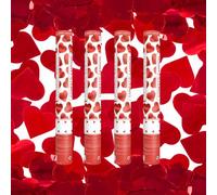 Lot de 4 Canons à Confettis Papillons Blanc 40 cm - Portée 5 à 8 m - Lanceur Confettis Mariage Sortie des Mariés Baby Shower Baptême - Zenda Club (rouge)