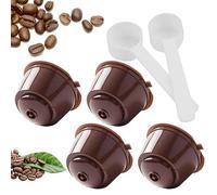 Lot de 4 capsules de café rechargeables pour dosettes de filtre Dolce Gusto Nescafe réutilisables