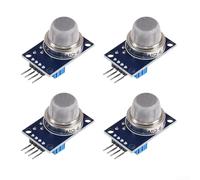 Lot de 4 capteurs de gaz MQ-2 pour détecter le gaz de pétrole liquéfié, propane, hydrogène et gaz naturel avec LED d'alimentation et design double panneau
