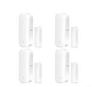 Lot de 4 capteurs de porte connectés Zigbee pour capteur Tuya Switch pour Smart Door Magnet avec support vocal pour système d'alarme pour une sécurité accrue de la maison