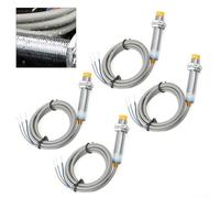 Lot de 4 capteurs de proximité inductifs série LJ12A3 4 mm Détection de métaux pour M12 fileté DC6 36 V Inversion de polarité et protection contre les courts-circuits (LJ12A3-4-Z/BX)