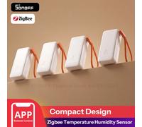 Sonoff Capteurs Temp. & Humidité SNZB-02B AirGuard TH Lite Zigbee, fin, détection précise, Lot de 4
