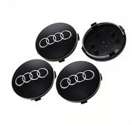 Lot De 4 Capuchons Caches Moyeux Pour Jantes Aluminium Audi A3 A4 A5 A6 A7 A8 S4 S5 S6 S8 S4 Rs4 Q3 Q5 Q7 Tt S Line Quattro A4l A6l Noir 60mm