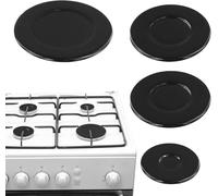 Lot de 4 capuchons de brûleur à gaz améliorés en métal, pour cuisinières Sabaf, comprend 1 grand, 2 milieu, 1 petit capuchon