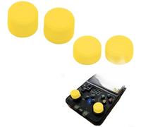 Lot de 4 capuchons de joystick pour manette R36S, antidérapant pour extension en TPU pour une meilleure précision de jeu, couverture pour RPG et Arcade pour sessions (blanc) (jaune)