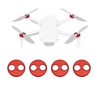 Lot de 4 capuchons de moteur améliorés pour DJI Mini 3 Pro, protection du moteur anti-collision, pièces de rechange mises à jour en alliage d'aluminium (rouge)