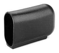 Lot de 4 capuchons de pieds ovales pour pieds de table - En plastique - Noir (38 x 20 mm)