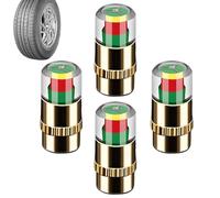 Lot de 4 capuchons de pneu avec manomètre 2,4 bar 36 psi pour moniteur 3 couleurs
