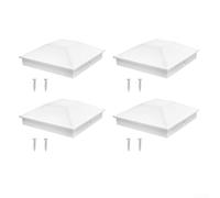 Lot de 4 capuchons de poteau de 10,2 x 10,2 cm pour poteaux de clôture en bois imperméables et résistants aux intempéries en plastique PP contre les éléments extérieurs