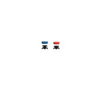 Lot de 4 Capuchons de pouce pour manette PS4 PS5 en silicone Bleu Rouge