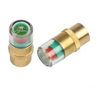 Lot de 4 capuchons de pression de valve de pneu de voiture avec système visuel de code couleur pour identifier rapidement l'état de gonflage des pneus (D)