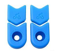 Lot de 4 capuchons de protection en silicone pour pédalier de vélo, convient pour VTT et vélo, compatible avec la plupart des manivelles (bleu)