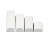 Lot de 4 capuchons de touches PBT 1,25u 2u 2,25u 2,75u XDA barre d'espace convexe pour capuchon pour ailes Arisu (blanc noir) Xda barre d'espace