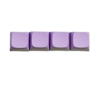 Lot de 4 capuchons de touches PBT au design unique pour claviers mécaniques - Touches colorées - Lot de 4 touches pour taper des messages aux amateurs