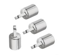 Lot de 4 capuchons supérieurs en acier inoxydable 316 de qualité marine avec extrémité à œillet pour tube rond support d'auvent de bateau (22 mm)