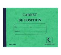 Lot de 4 Carnet de position de compte - Couverture carte lustrée - 15,6x11,4 - 60 p.