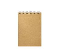 Lot de 4 carnets à spirales rétro en cuir de vache avec papier kraft A6 vierge