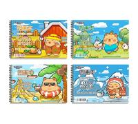 Lot de 4 carnets de dessin vierges pour esquisses en extérieur, utilisation en salle de classe, 50 feuilles par livre pour la maison, le studio et l'école