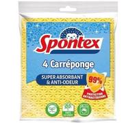 Lot de 4 carré-éponge - SPONTEX - Anti-bactéries