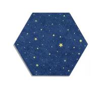 Lot de 4 carreaux muraux hexagonaux en feutre, alternative au tableau en liège, tableau d'affichage, décoration murale pour photo, mémo, avis (bleu marine)