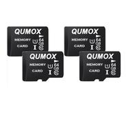 Lot de 4 Carte Micro SD 64 Go 64g Carte Mémoire Micro SDHC Classe 10 UHS-I Carte TF pour Smartphone Android, Appareil Photo