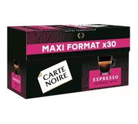 LOT DE 4 - CARTE NOIRE - Café Espresso Intense N°9 Compatibles Nespresso - Paquet de 30 capsules